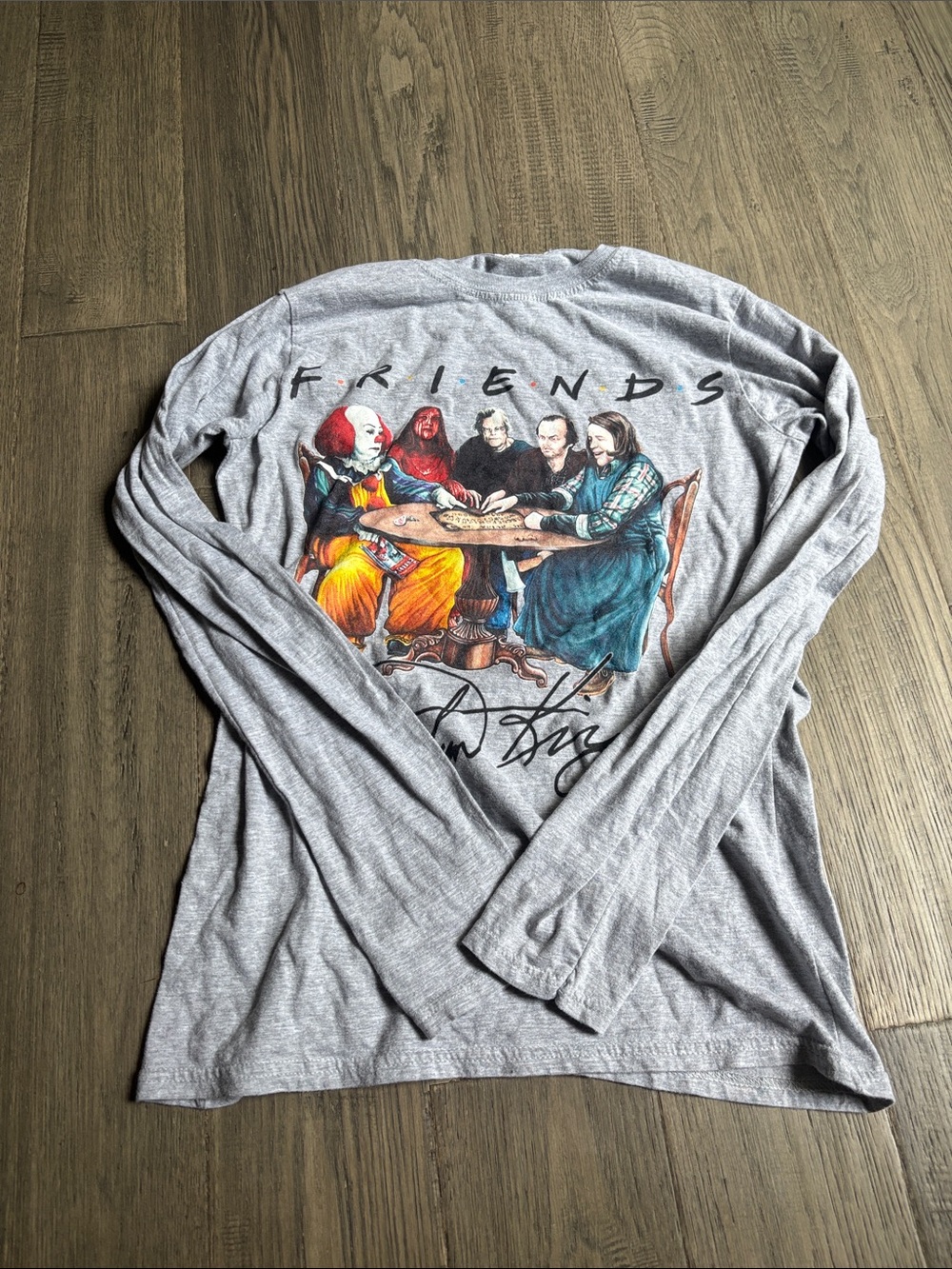 Friends Stephen King Horror Graphic Long-Sleeve Tee - Gray